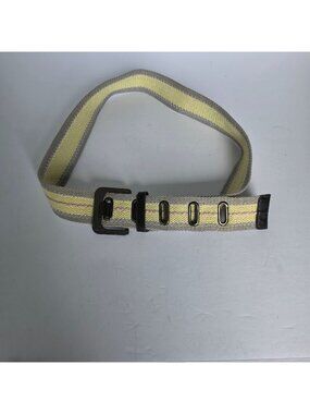 EDC by Esprit Belt Size 10 Striped Canvas Web‎ Belt Y2K Pastel Grommet Buckle